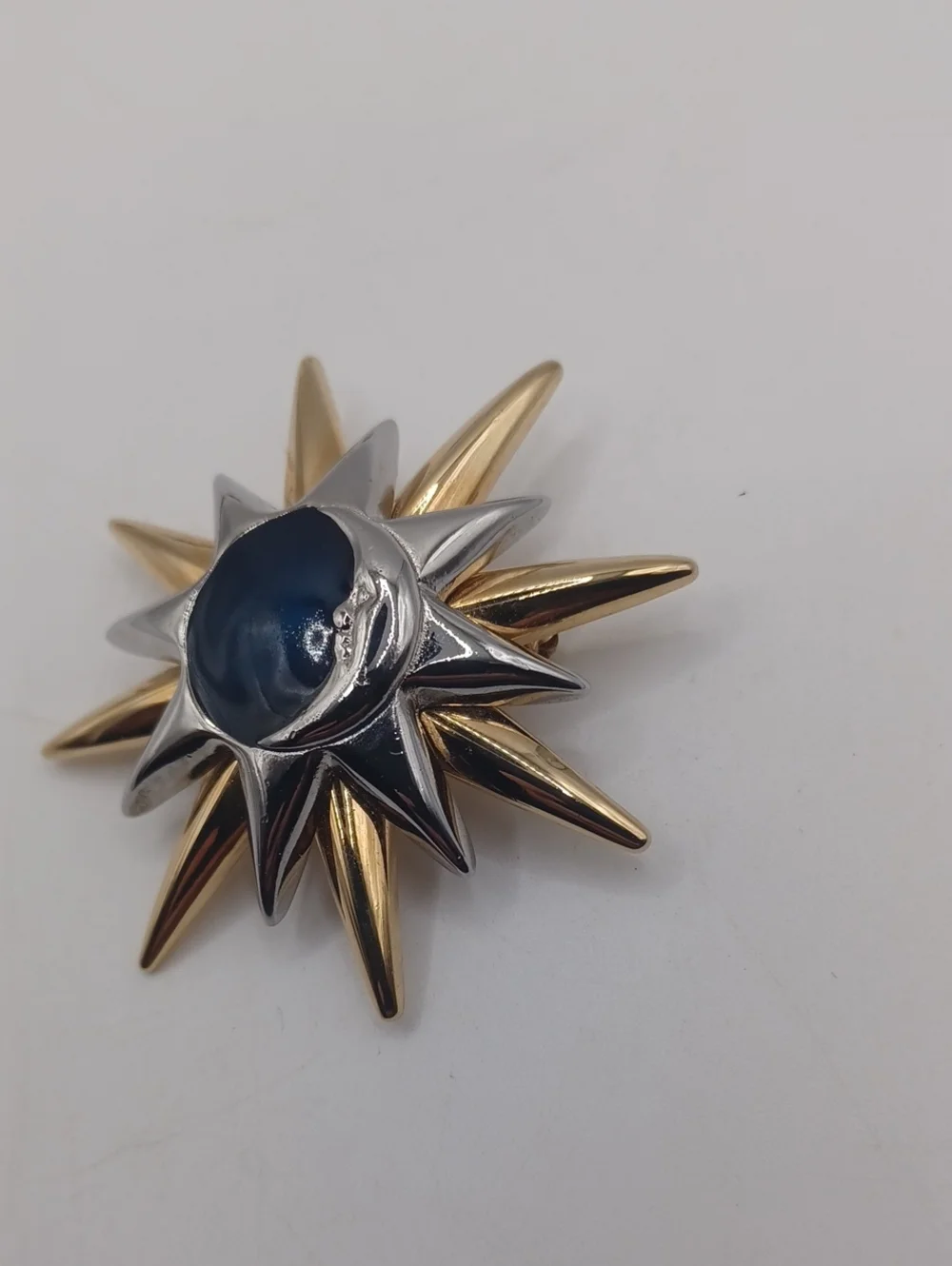 Liz Claiborne Sun and Moon Celestial Brooch Vintage